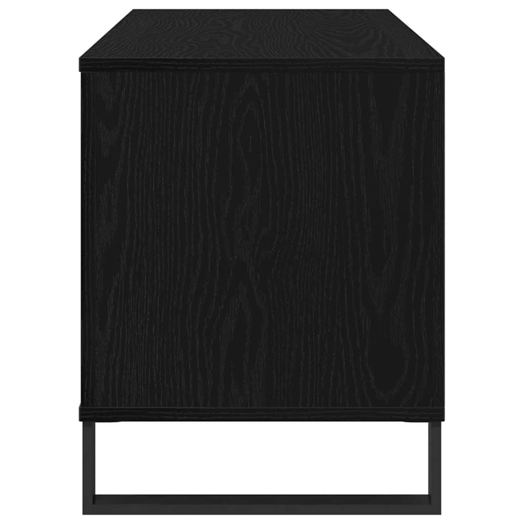 Record Cabinet Black oak 100 x 38 x 48 cm Engineered Wood